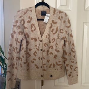 Abercrombie Leopard Cardigan Sweater